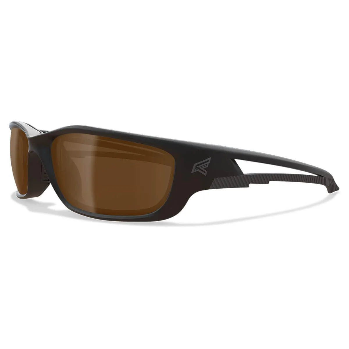 Edge Kazbek XL Safety Glasses-TSK-XL215-Black Frame - Polarized Copper Driving Lens-Safety Glasses USA-6