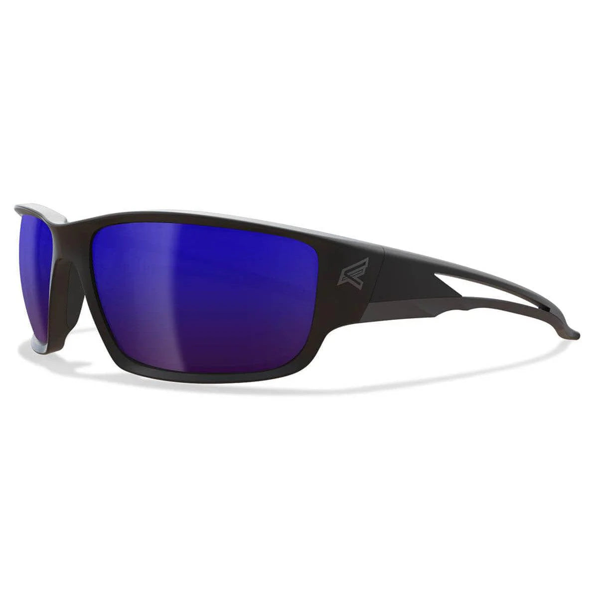 Edge Kazbek Safety Glasses-TSKAP218-Black Frame - Polarized Blue Mirror Lens-Safety Glasses USA-7