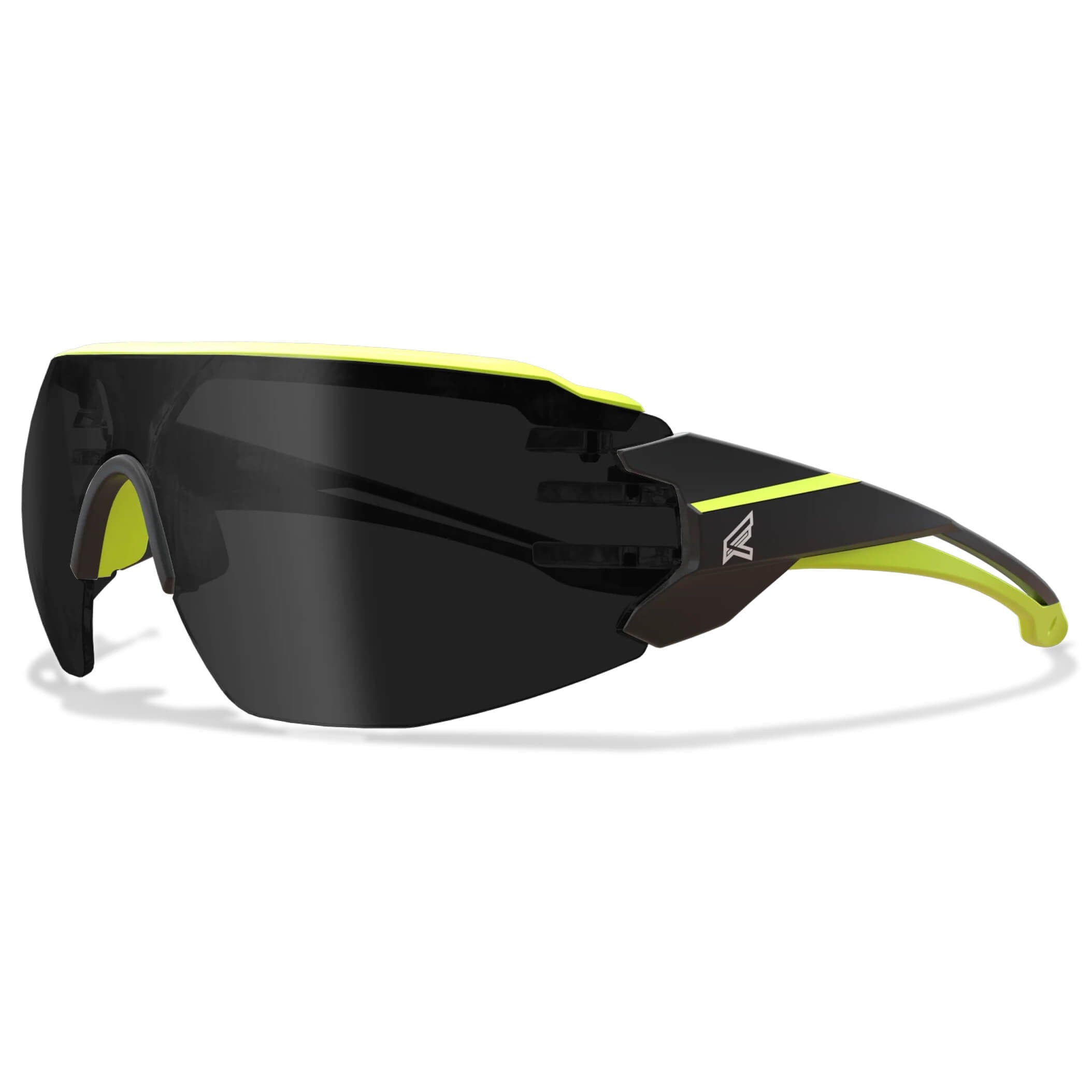 Edge Taven Safety Glasses with Black/Green Frame and Smoke Vapor Shield Anti-Fog Lenses