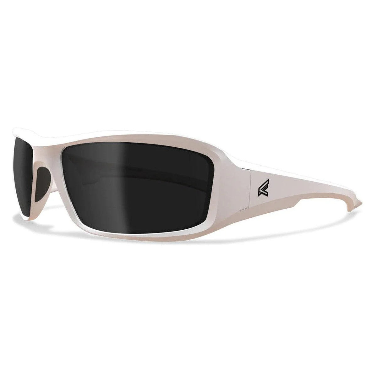 EDGE Brazeau Safety Glasses with White Frame and Smoke Lenses