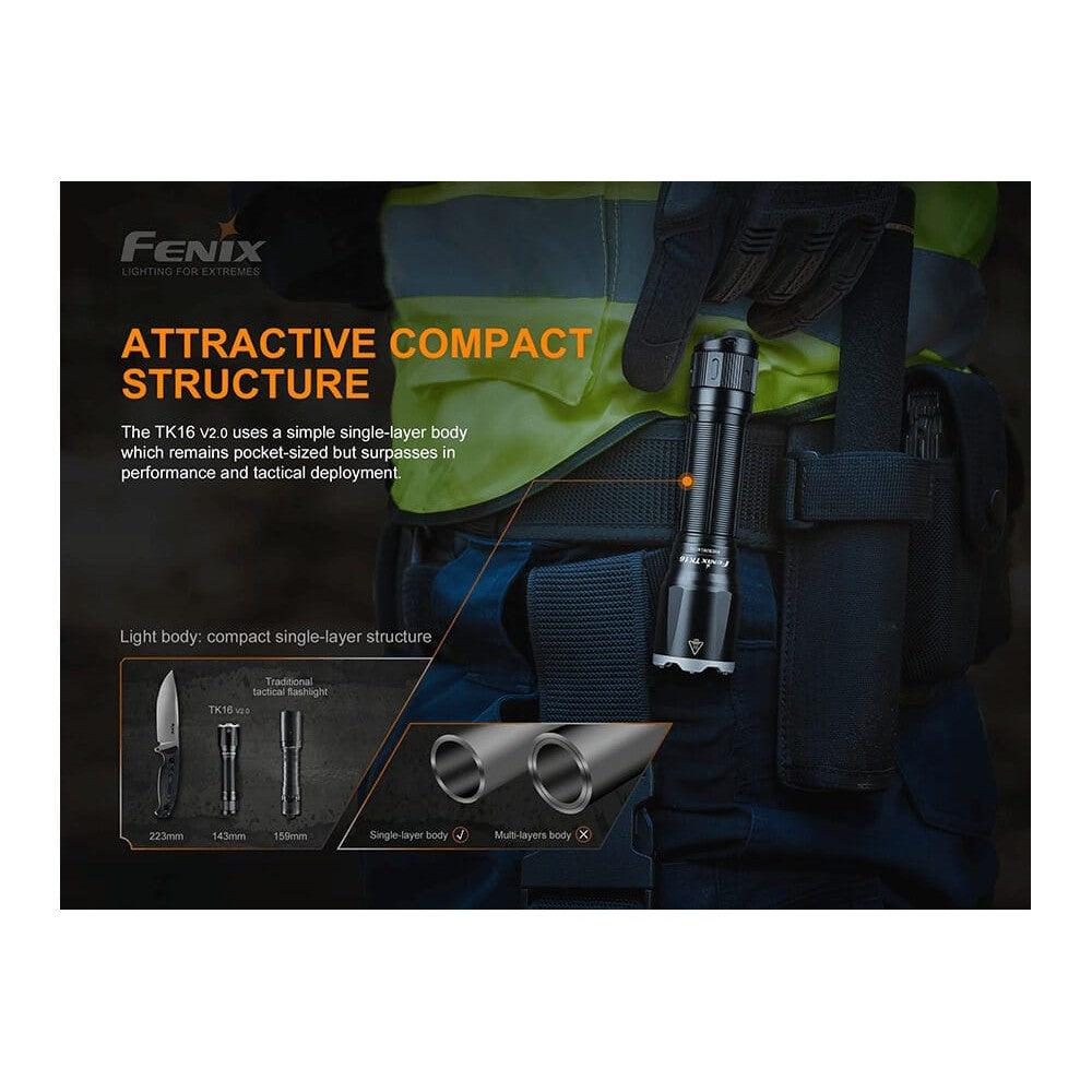 Fenix TK16 V2.0 Tactical Flashlight - 3100 Lumens--Safety Glasses USA-6