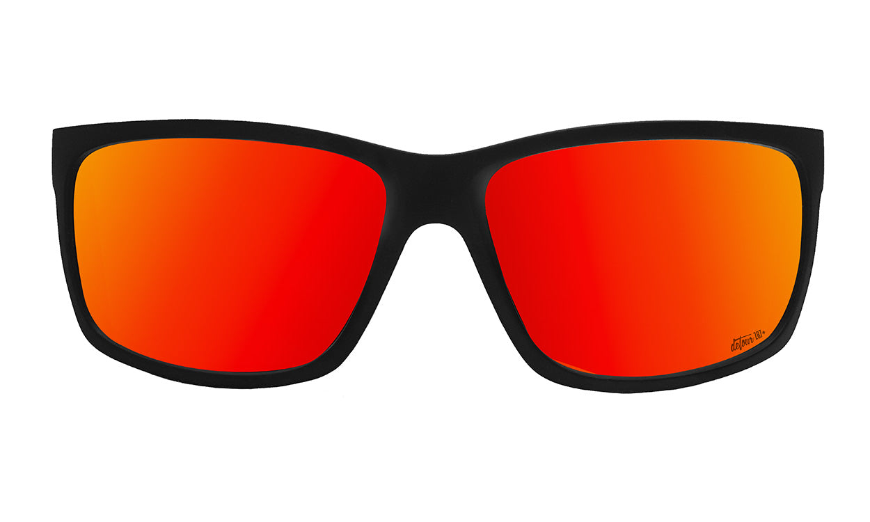Detour Breach Z87+ Safety Glasses with Matte Black Frame and Polarized Red Sunset Lens-BREACH-513-Safety Glasses USA-5