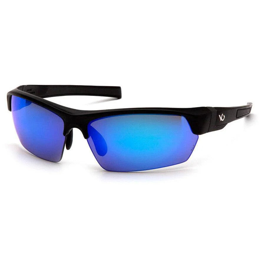 Venture Gear Tensaw Shooting Safety Sunglasses-VGSB365T-Black Frame - Ice Blue Mirror Anti-Fog Lens-Safety Glasses USA-1