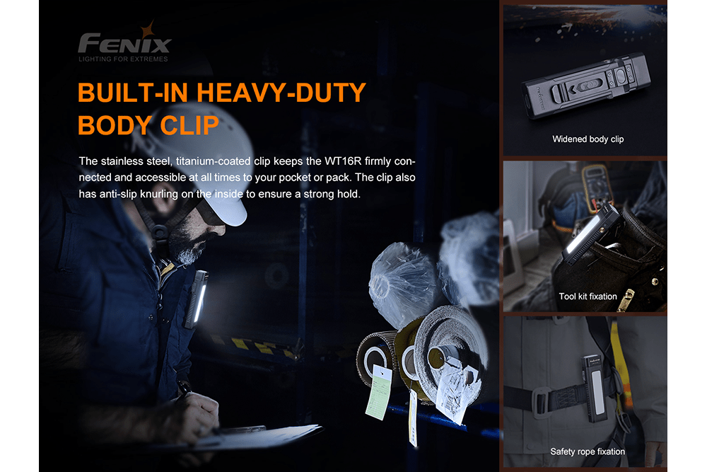 Fenix WT16R Rechargeable Work Light - 300 Lumens-FX-WT16R-Safety Glasses USA-5