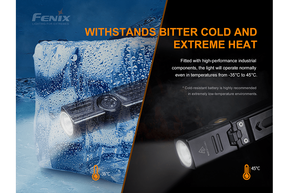 Fenix WT25R Adjustable Head LED Flashlight - 1000 Lumens-sku-44858604716328-Safety Glasses USA-18