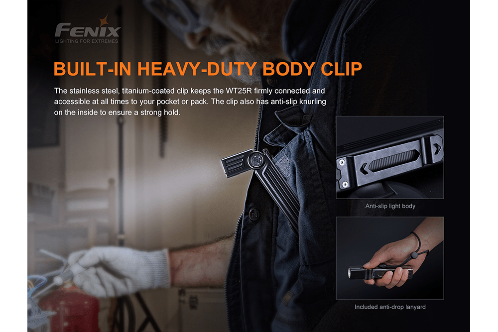 Fenix WT25R Adjustable Head LED Flashlight - 1000 Lumens-sku-44858604716328-Safety Glasses USA-10