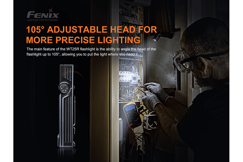Fenix WT25R Adjustable Head LED Flashlight - 1000 Lumens-sku-44858604716328-Safety Glasses USA-7