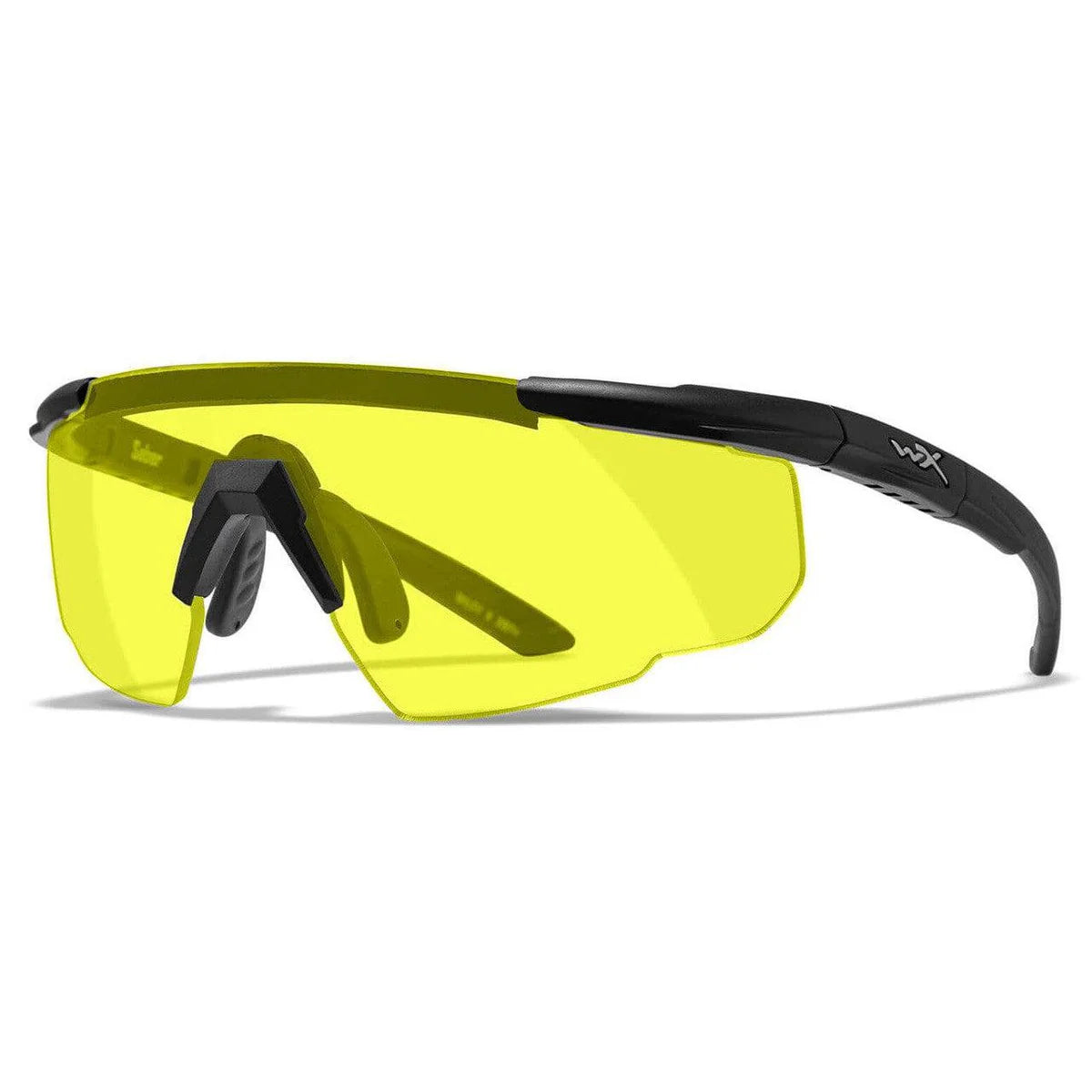 Wiley X Saber Advanced Ballistic Safety Glasses-WX-300-Matte Black Frame - Pale Yellow Lens-Safety Glasses USA-4