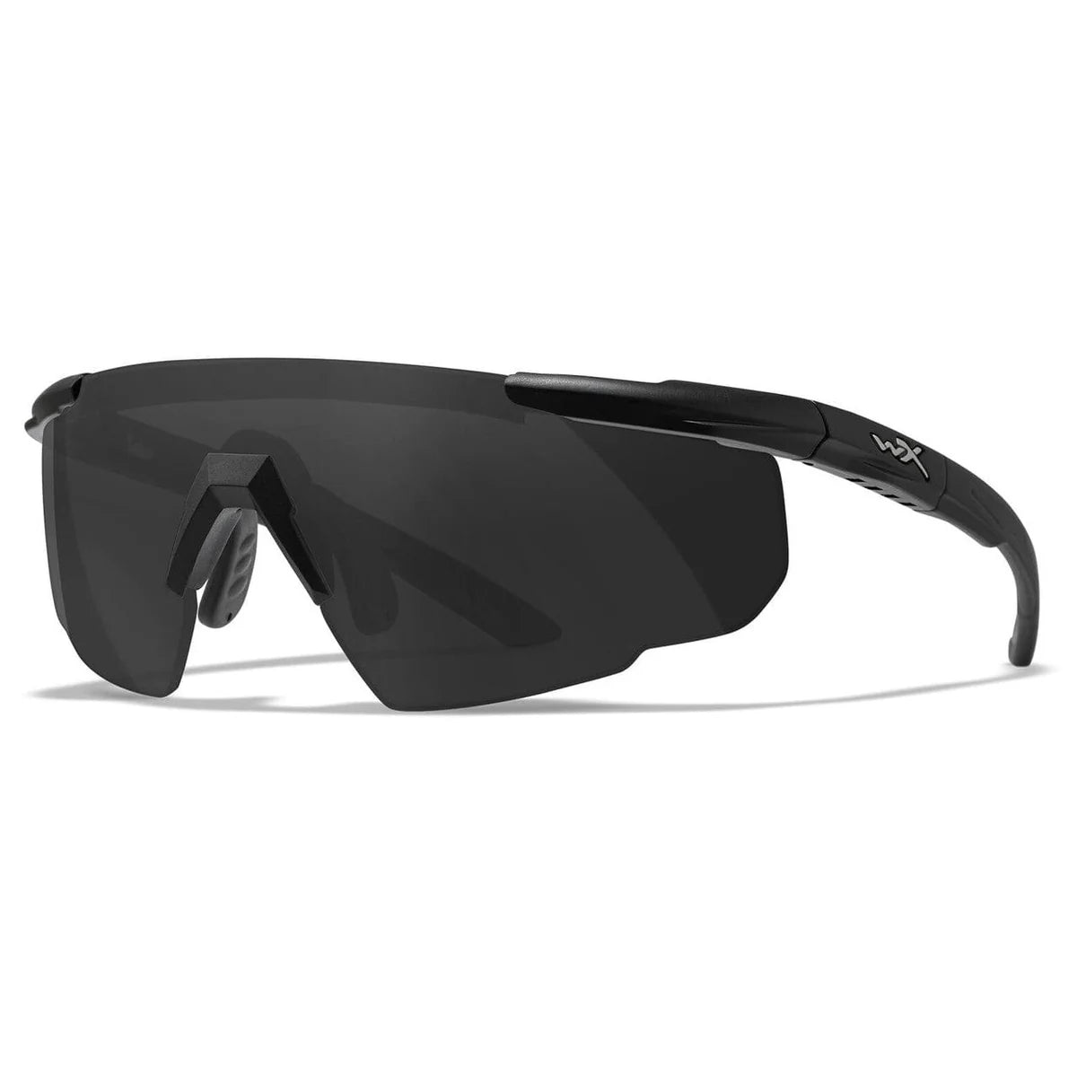 Wiley X Saber Advanced Ballistic Safety Glasses-WX-302-Matte Black Frame - Smoke Grey Lens-Safety Glasses USA-3