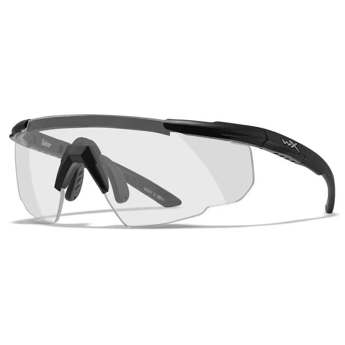 Wiley X Saber Advanced Ballistic Safety Glasses-WX-303-Matte Black Frame - Clear Lens-Safety Glasses USA-1