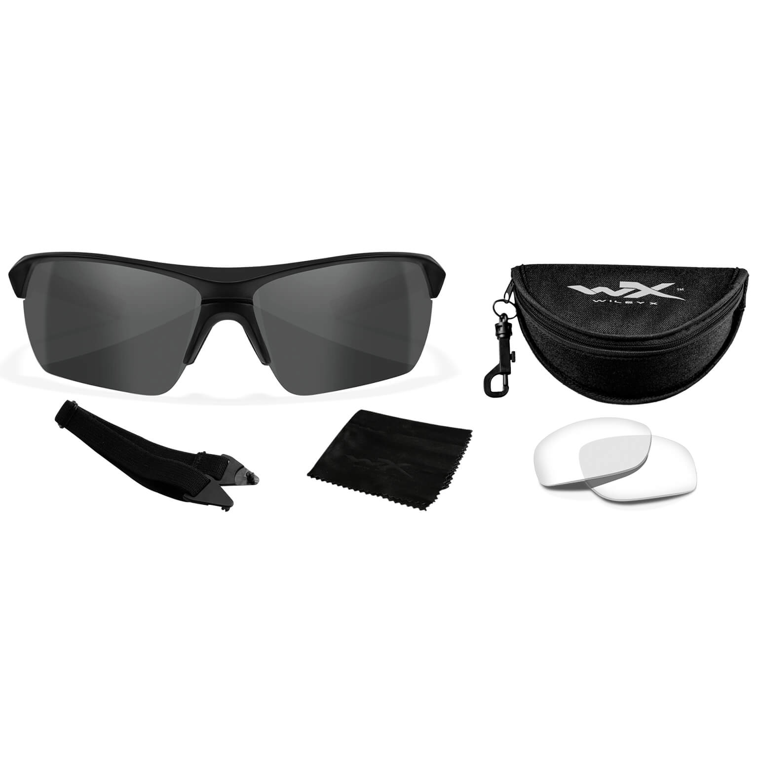 Wiley X Guard Advanced Safety Glasses-WX-4004-Matte Black Frame - Smoke Grey - Clear Lens-Safety Glasses USA-3