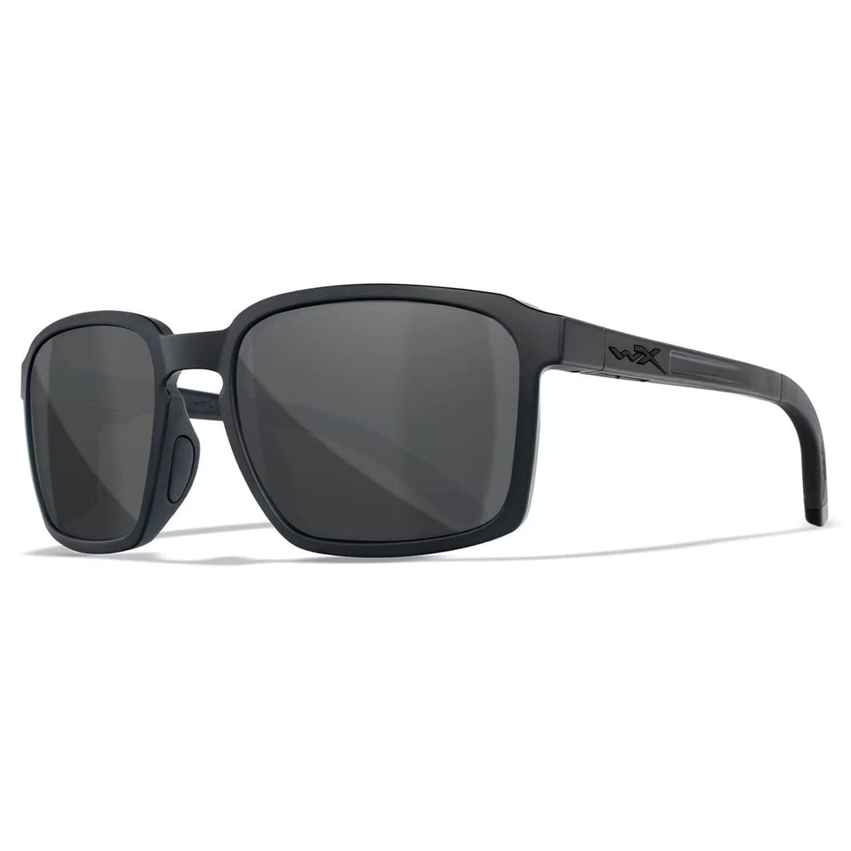 Wiley X Alfa Safety Sunglasses-WX-AC6ALF02-Matte Black Frame - Smoke Grey Lens-Safety Glasses USA-2