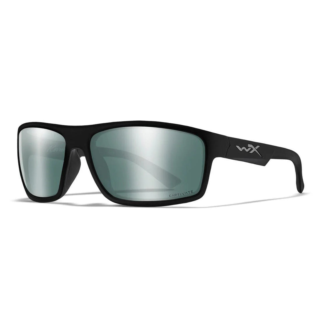 Wiley X Peak Safety Sunglasses-WX-ACPEA06-Matte Black Frame - Grey Silver Flash Lens-Safety Glasses USA-1
