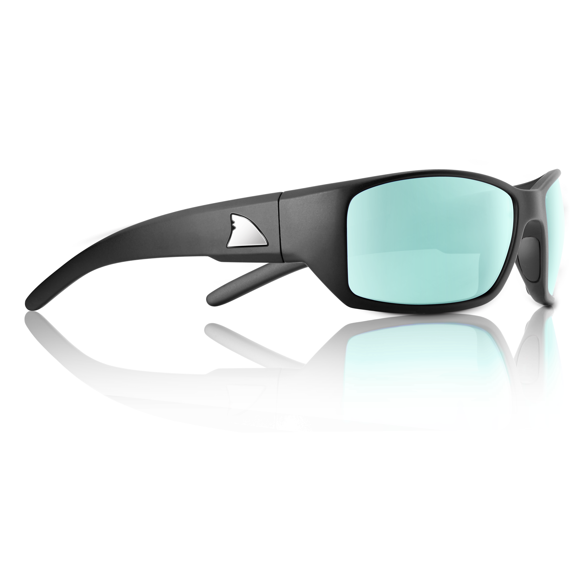 RedFin Wassaw Polarized Fishing Sunglasses-1310-Matte Black-Amber Green-Safety Glasses USA-10