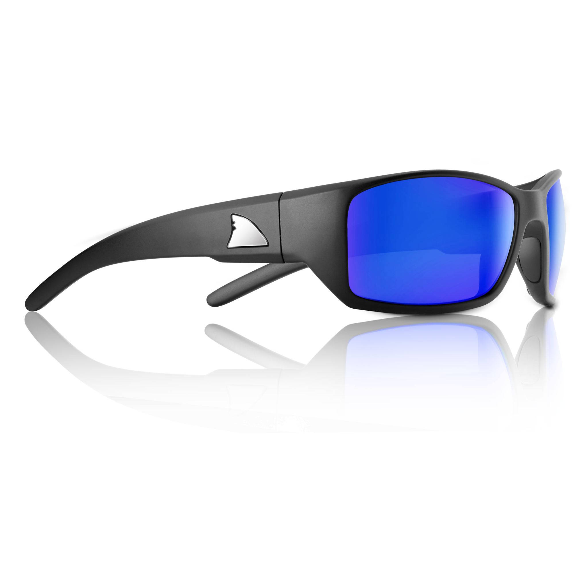 RedFin Wassaw Polarized Fishing Sunglasses-Matte Black-Atlantic Blue-Safety Glasses USA