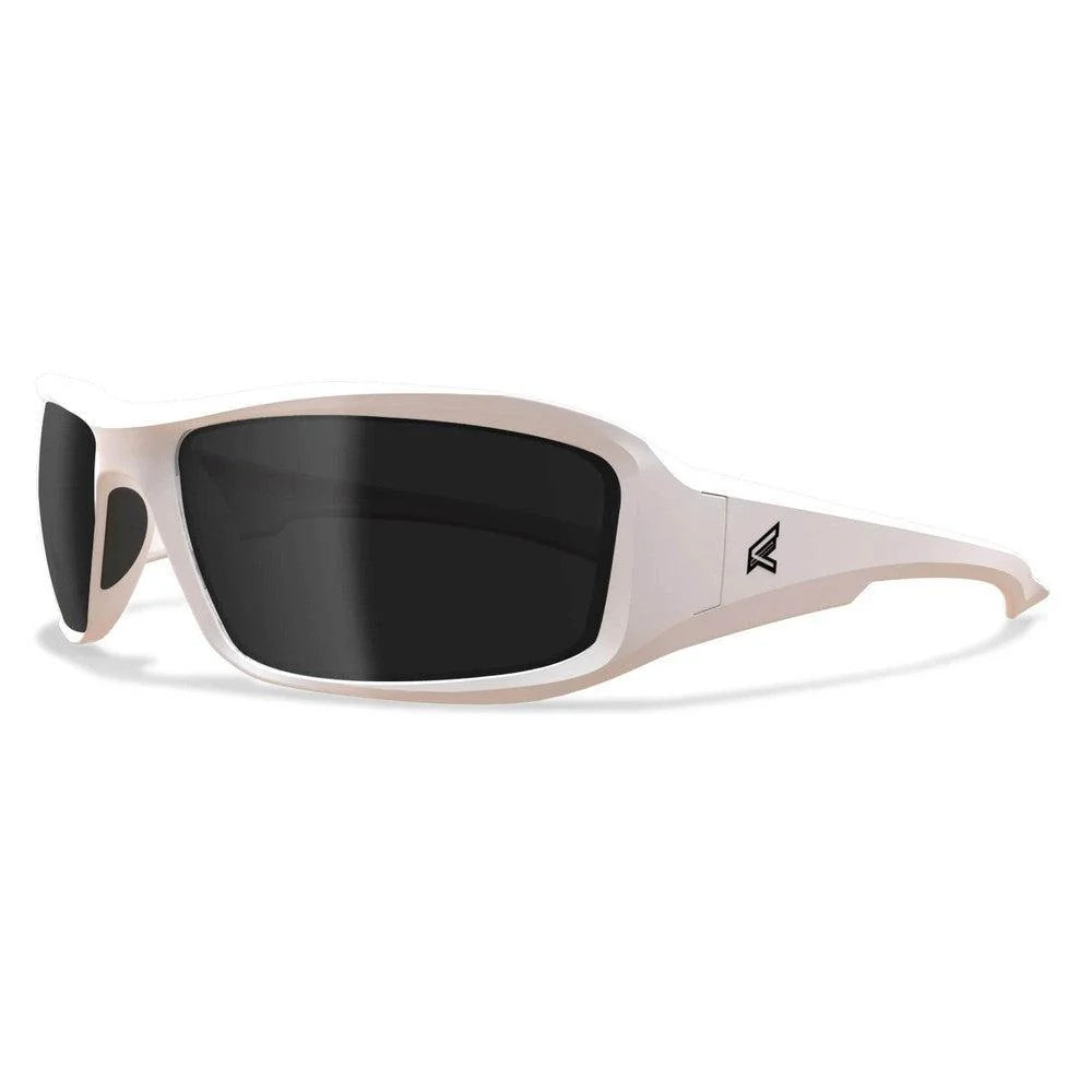 EDGE Brazeau Safety Glasses with White Frame and Polarized Smoke Lenses