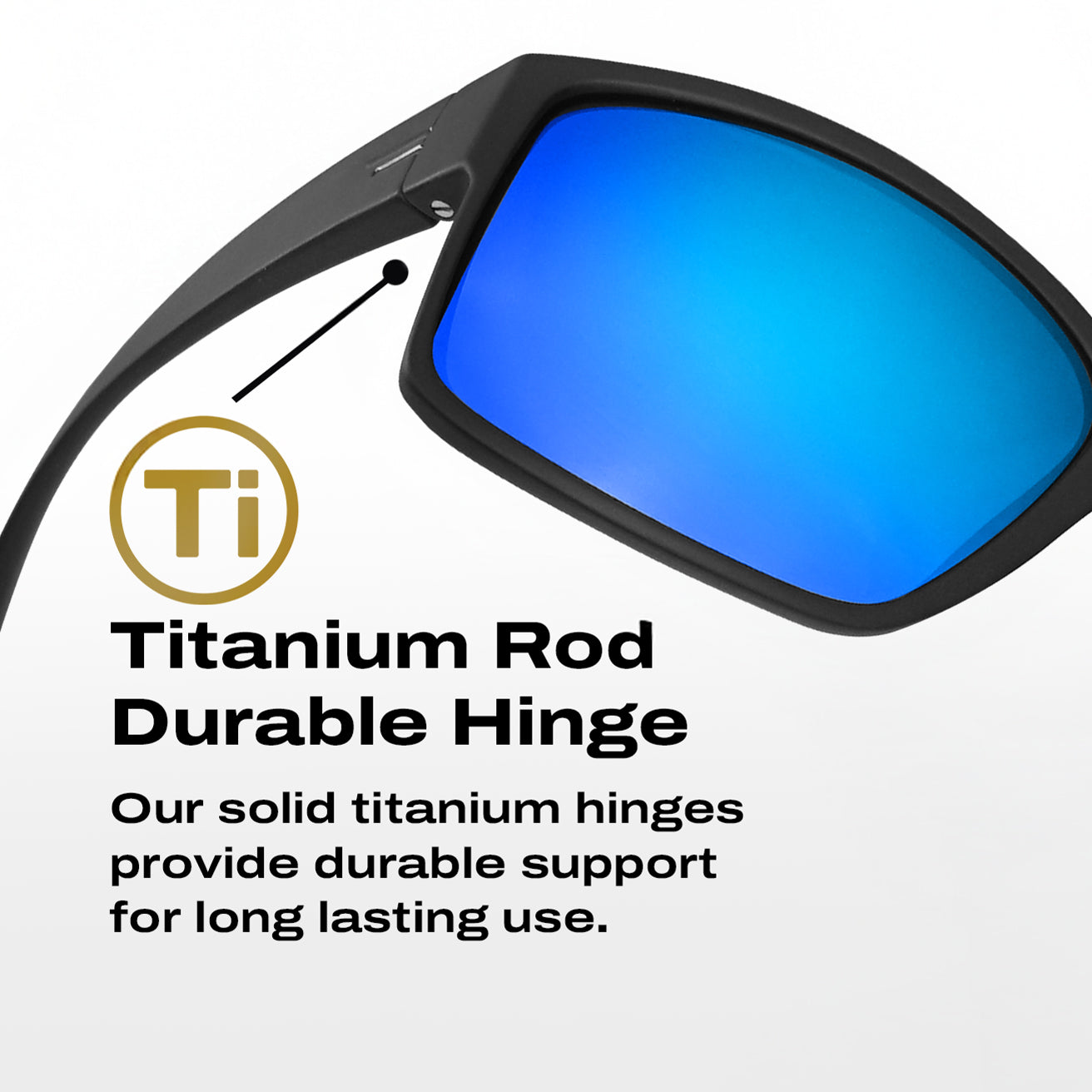 TOROE MOJAVE Blue Mirrored Polarized Sunglasses