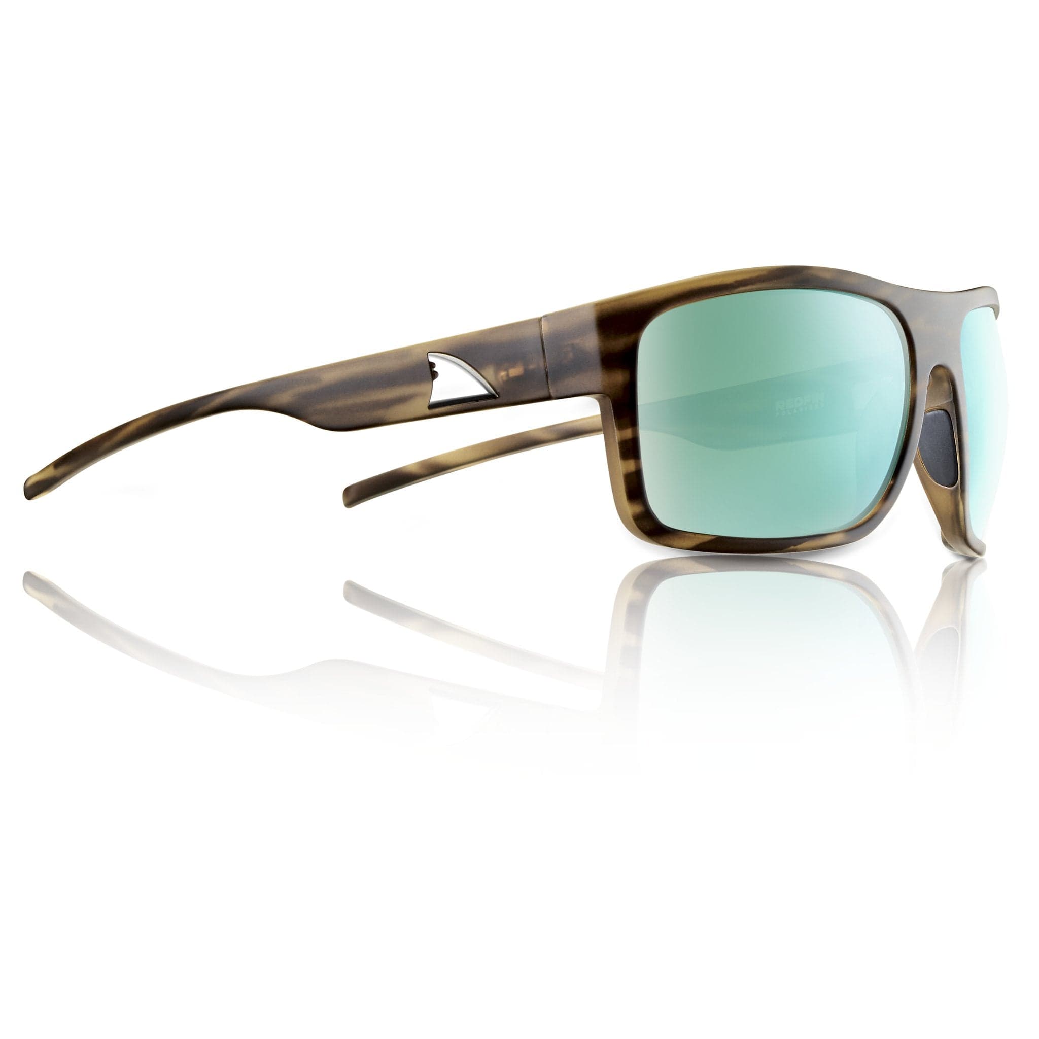 RedFin Big Ship Polarized Fishing Sunglasses-Matte Honey Drift-Amber Green-sku-43202031681713-Safety Glasses USA-7