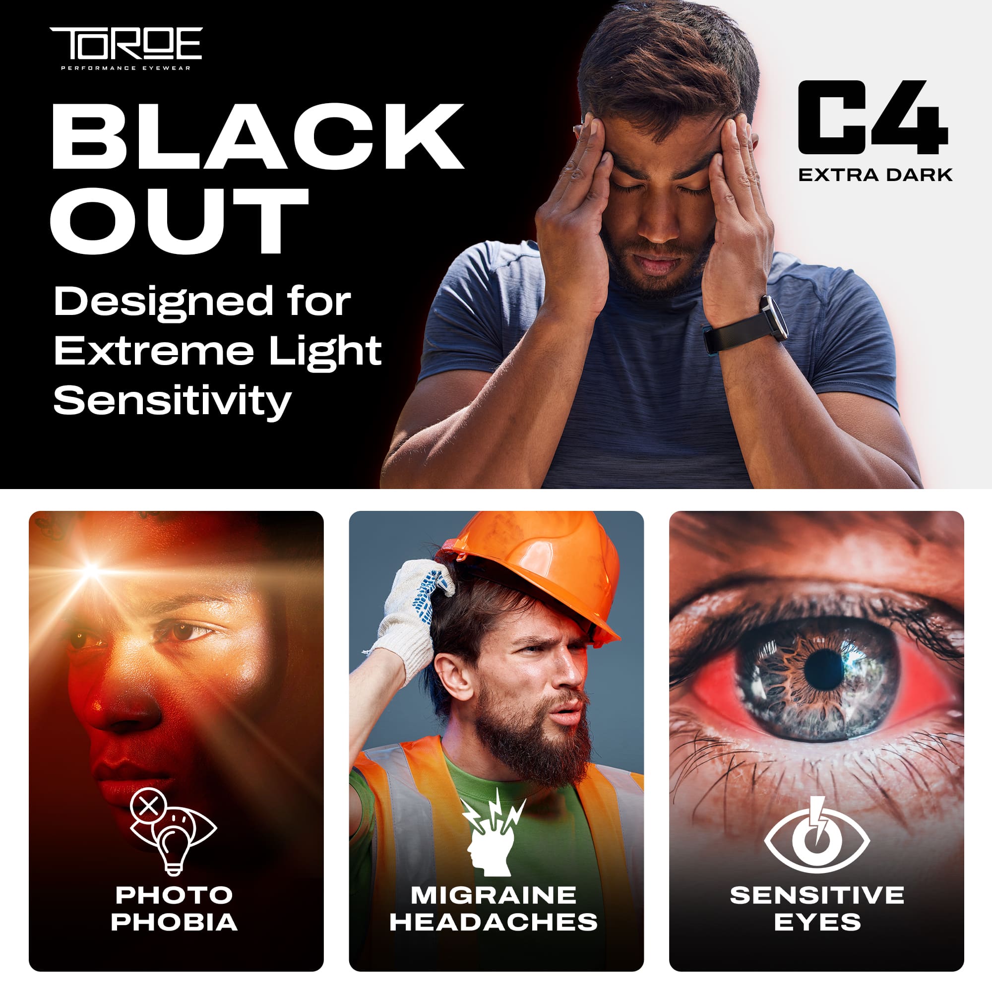 TOROE RANGE Glossy Frame Polarized Sunglasses-4