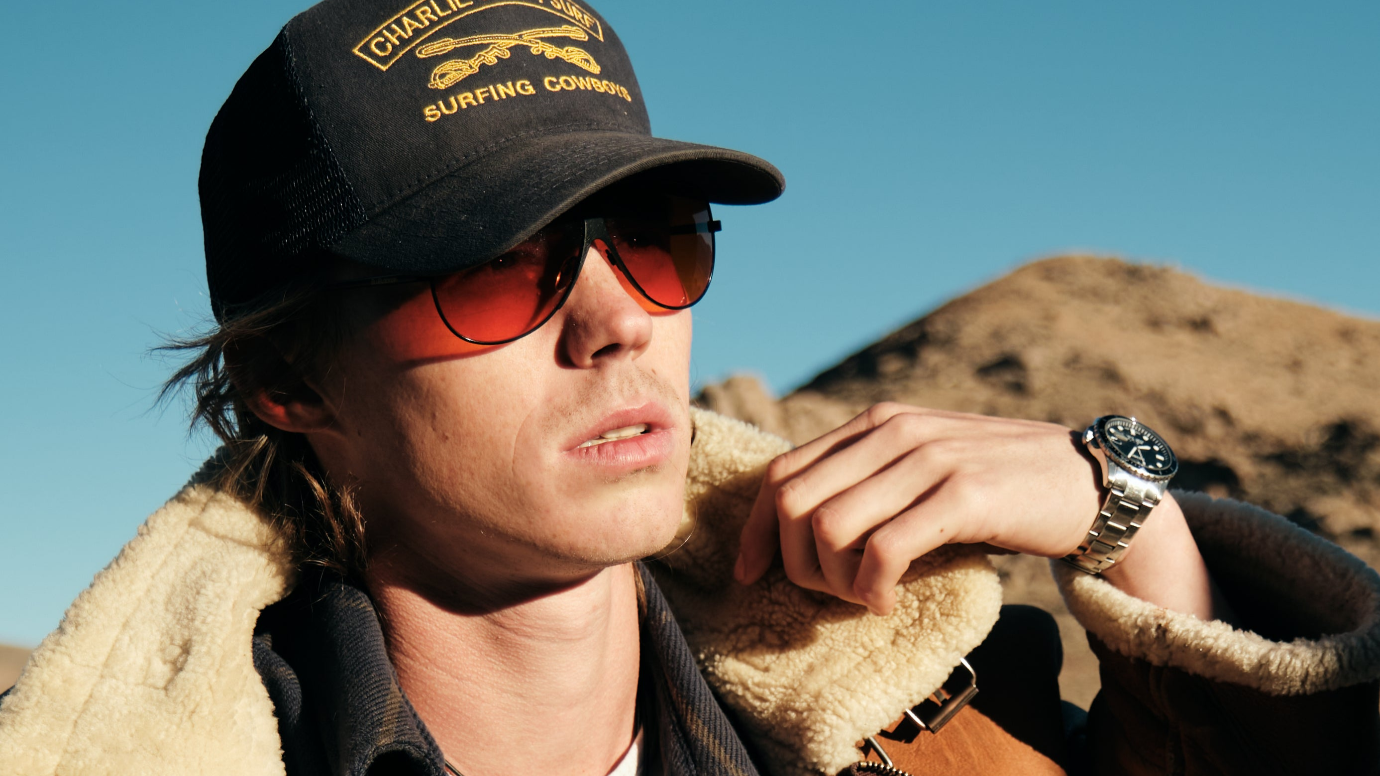 BluBlocker 1986 Aviator Sunglasses with Black Metal Frame and Amber Lens-Safety Glasses USA-2