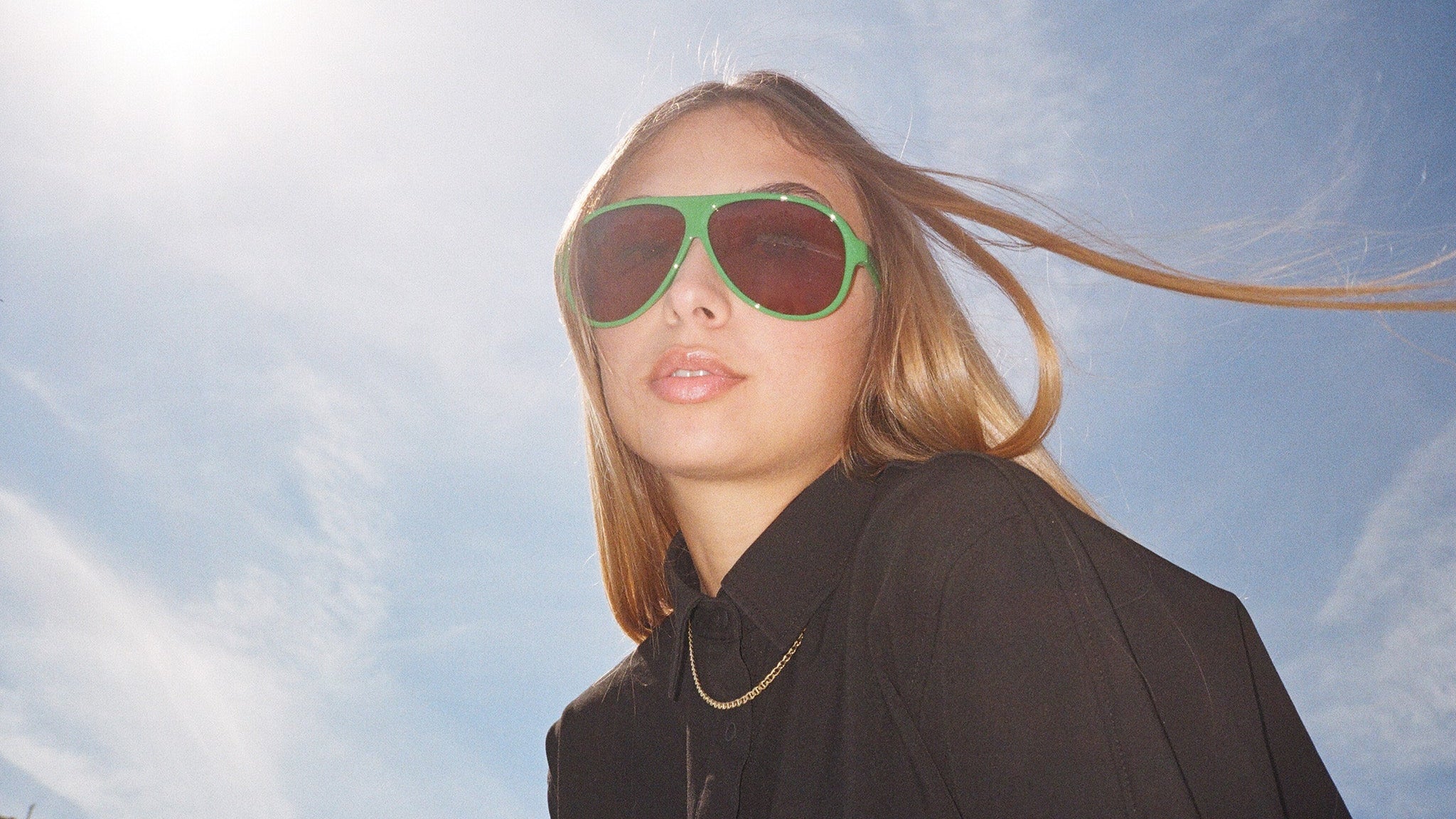 BluBlocker Original Aviator Sunglasses with Lucky Clover Green Frame and Amber Lens-Safety Glasses USA-2