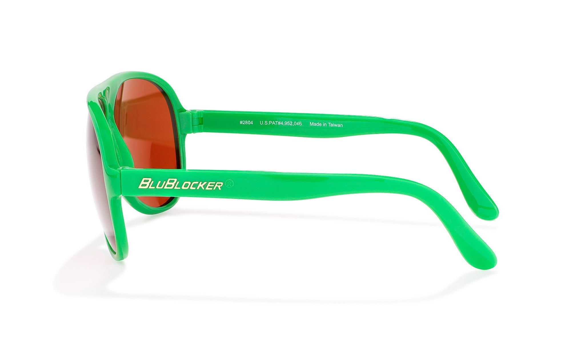 BluBlocker Original Aviator Sunglasses with Lucky Clover Green Frame and Amber Lens-Safety Glasses USA-5