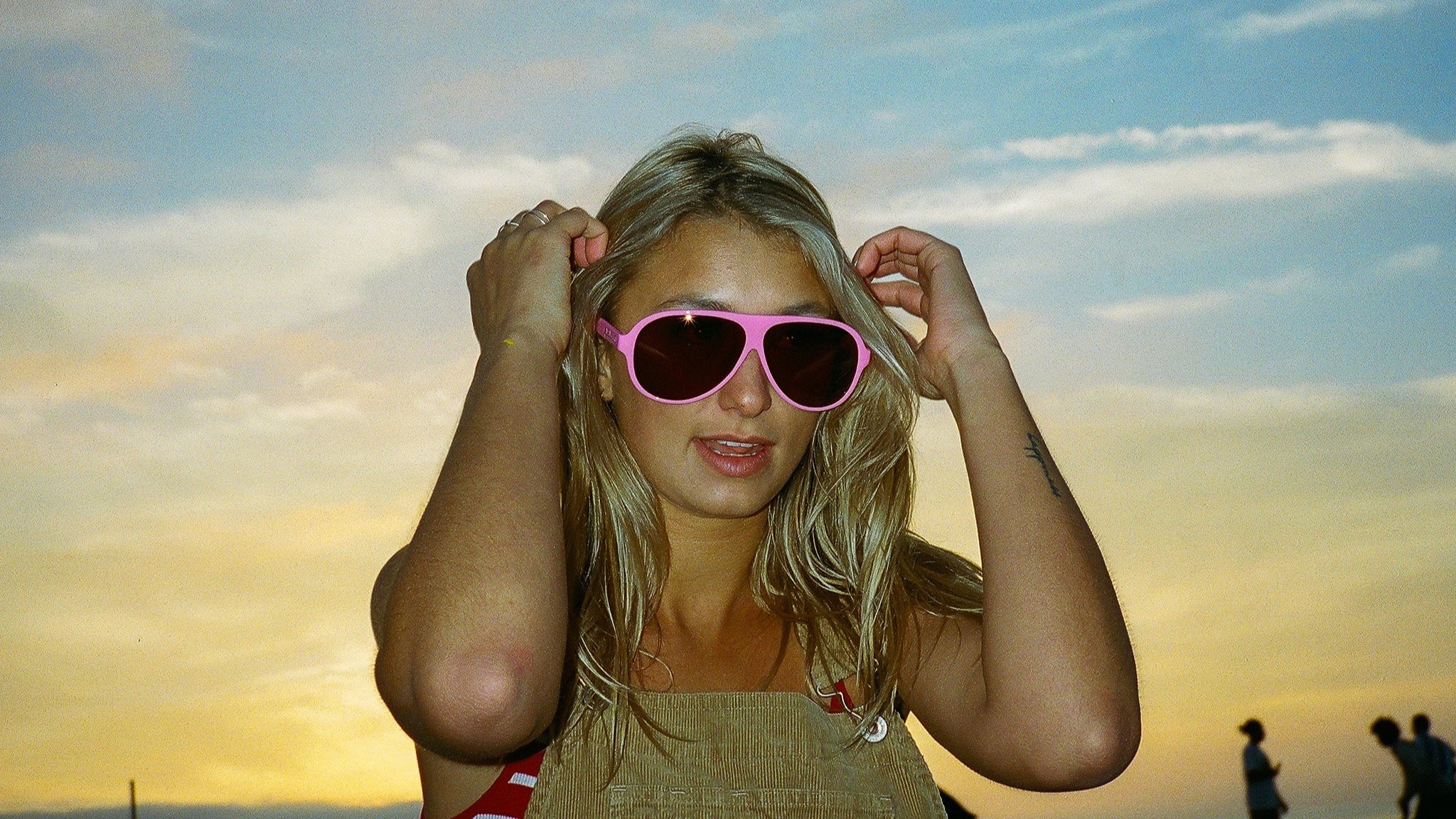 BluBlocker Original Aviator Sunglasses with Pink Frame and Amber Lens-Safety Glasses USA-2