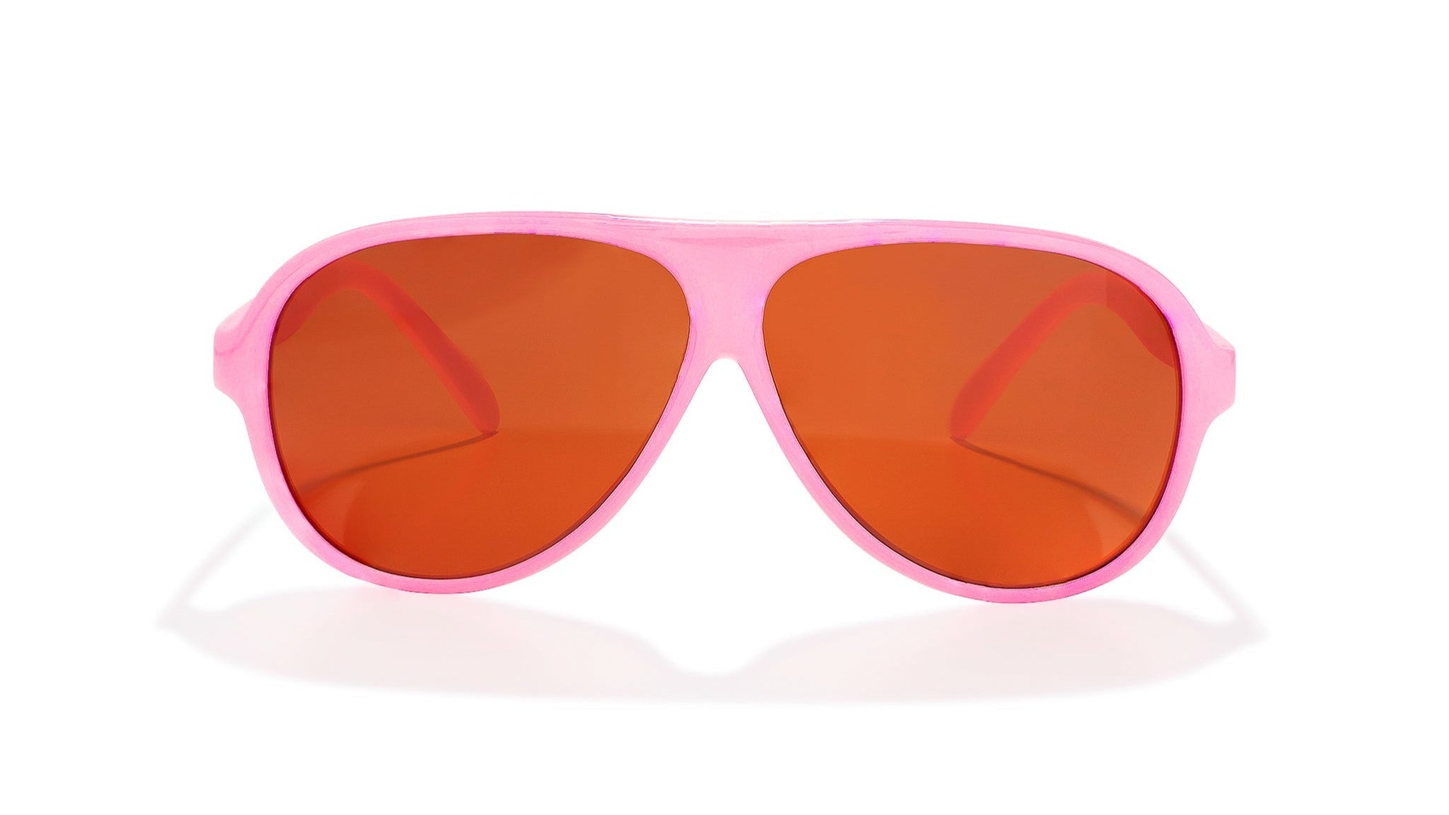 BluBlocker Original Aviator Sunglasses with Pink Frame and Amber Lens-Safety Glasses USA-3