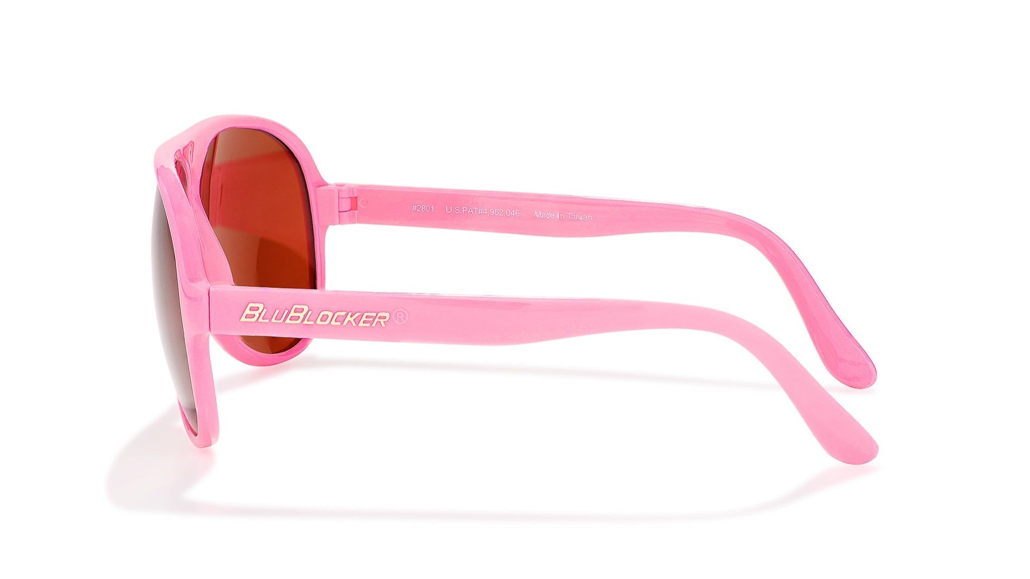 BluBlocker Original Aviator Sunglasses with Pink Frame and Amber Lens-Safety Glasses USA-5