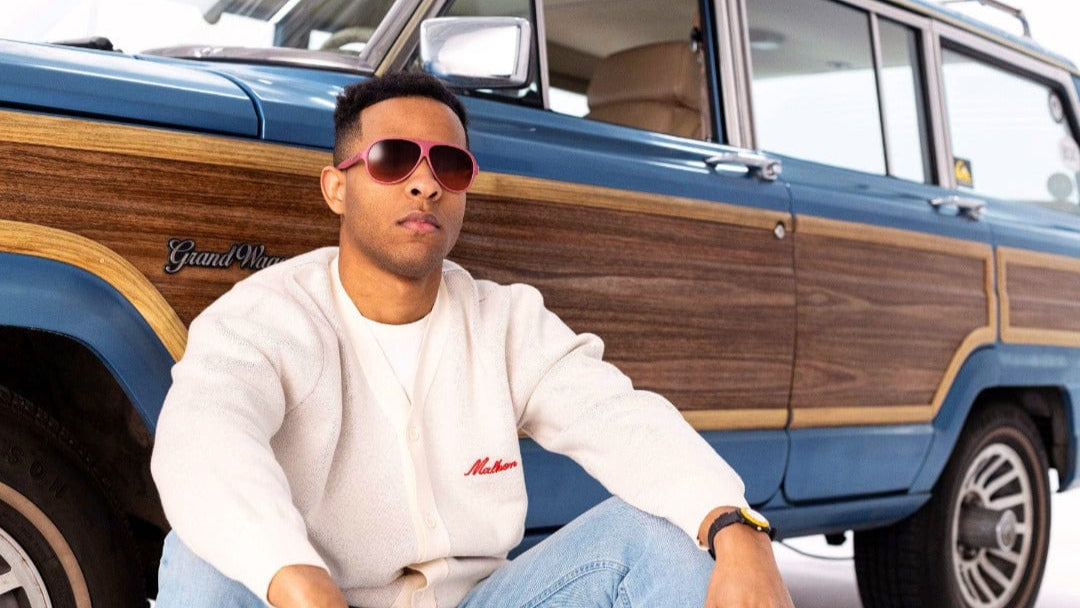 BluBlocker Original Aviator Sunglasses with Red Velvet Frame and Amber Lens-Safety Glasses USA-2