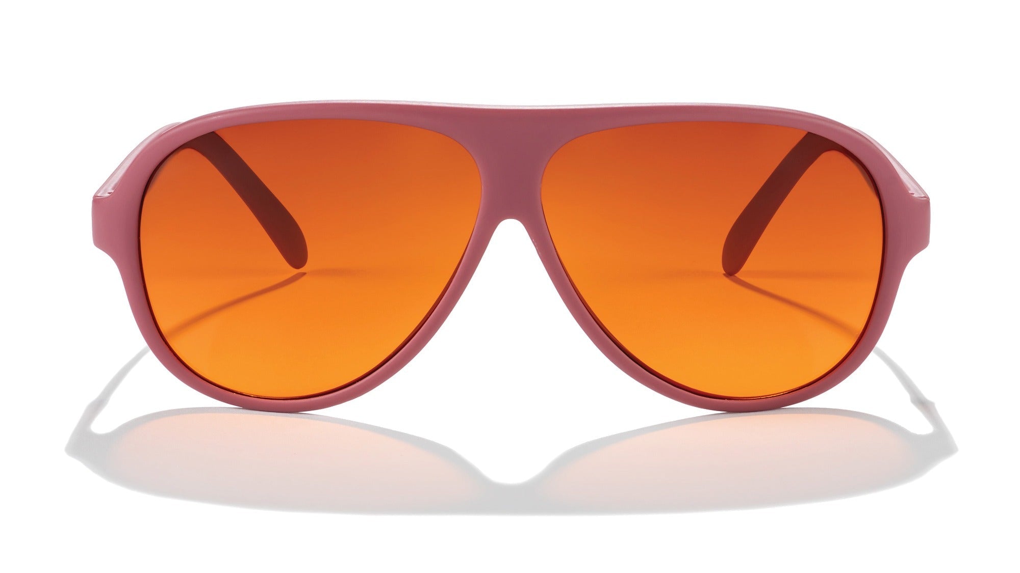 BluBlocker Original Aviator Sunglasses with Red Velvet Frame and Amber Lens-Safety Glasses USA-3