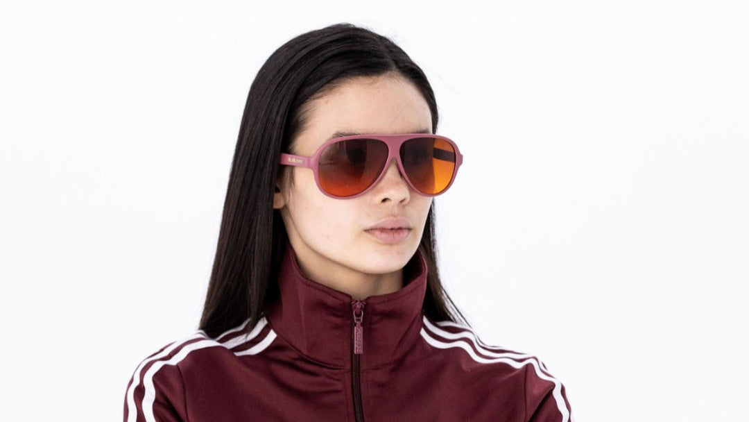 BluBlocker Original Aviator Sunglasses with Red Velvet Frame and Amber Lens-Safety Glasses USA-4