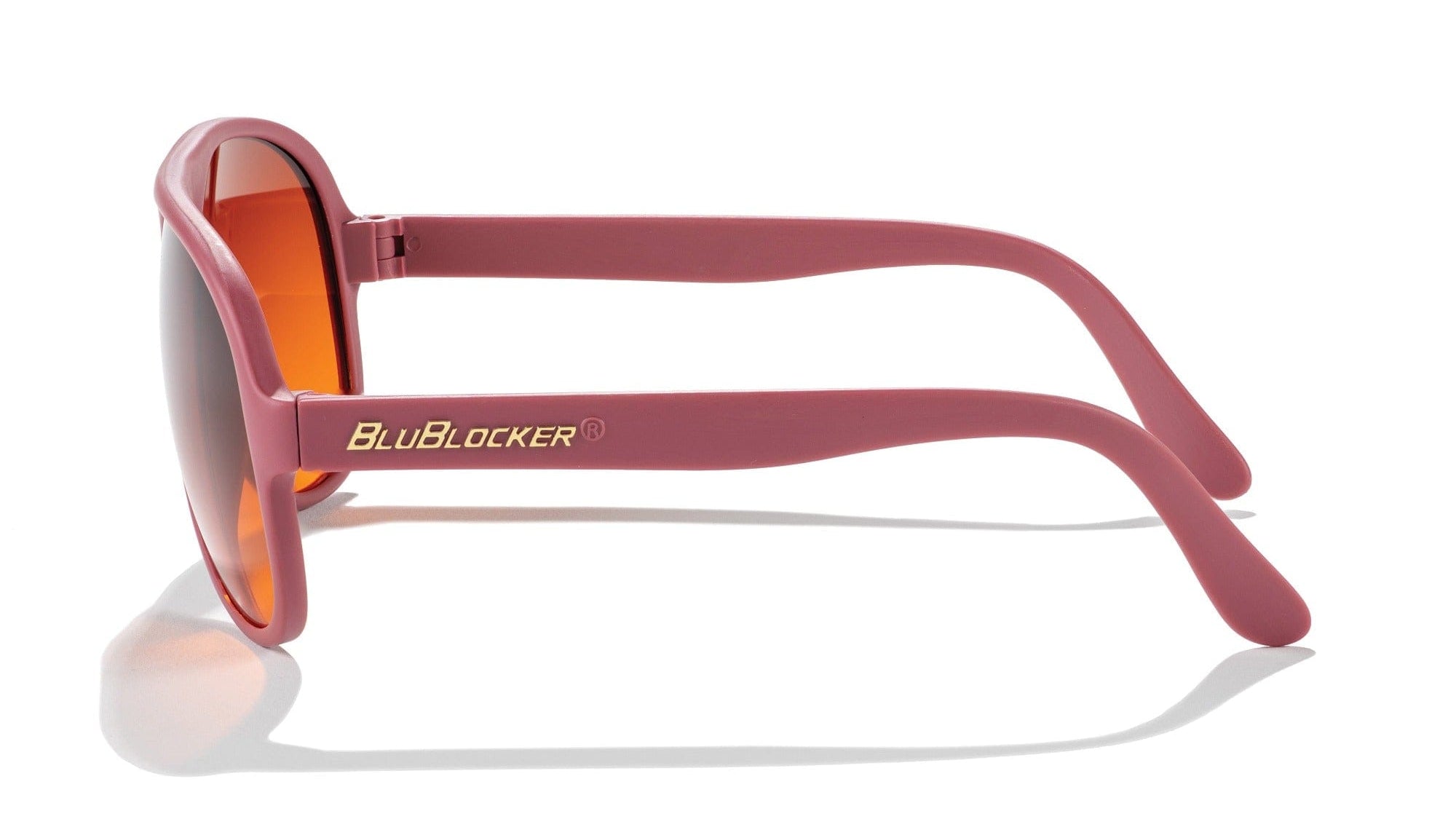 BluBlocker Original Aviator Sunglasses with Red Velvet Frame and Amber Lens-Safety Glasses USA-5