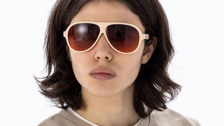 BluBlocker Original Aviator Sunglasses with Sand Frame and Amber Lens-Safety Glasses USA-2