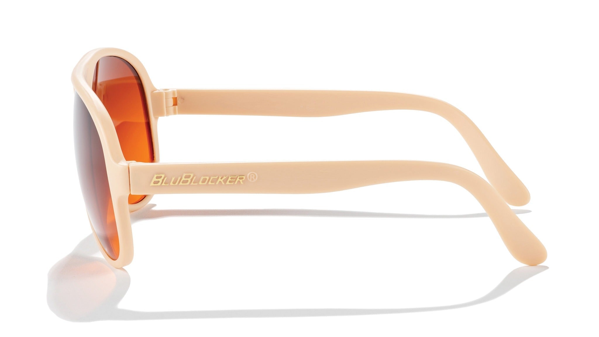 BluBlocker Original Aviator Sunglasses with Sand Frame and Amber Lens-Safety Glasses USA-5