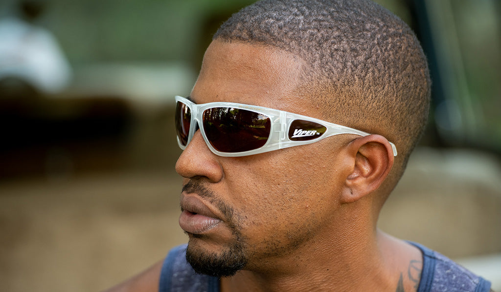 BluBlocker Viper Sunglasses with Frost Frame and Amber Lens-Safety Glasses USA-6
