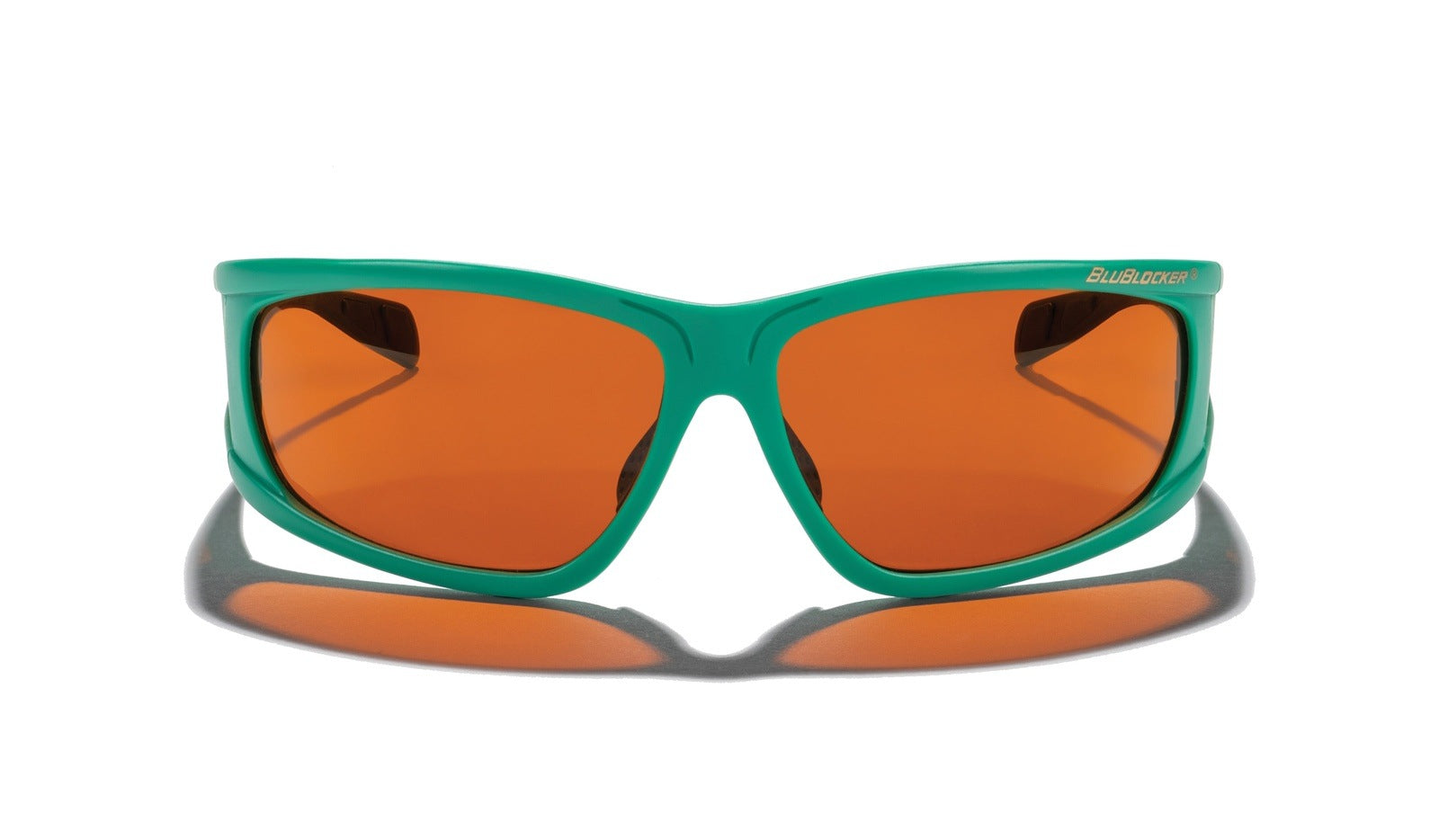 BluBlocker Viper Sunglasses with Lucky Clover Green Frame and Amber Lens-Safety Glasses USA-3