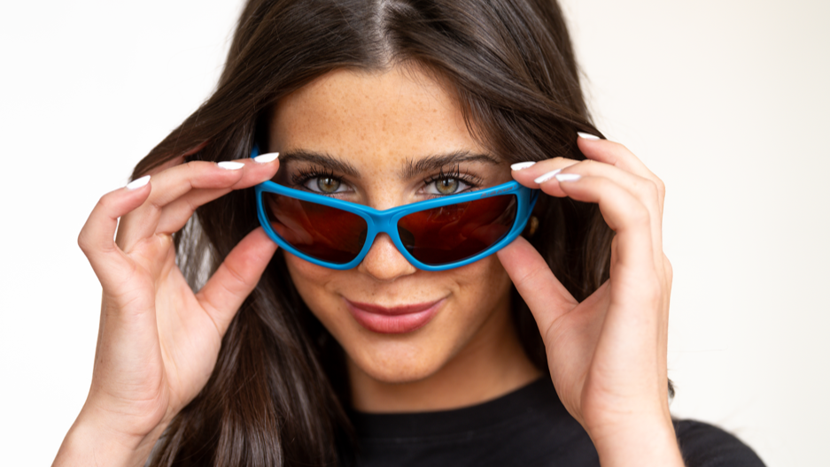 BluBlocker Viper Sunglasses with Miami Blue Frame and Amber Lens-Safety Glasses USA-2