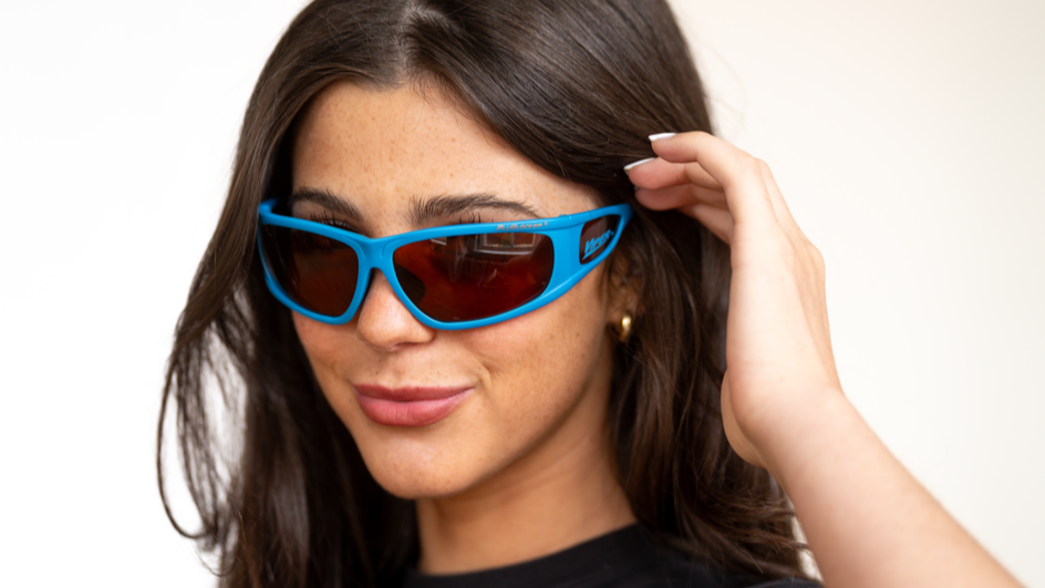 BluBlocker Viper Sunglasses with Miami Blue Frame and Amber Lens-Safety Glasses USA-6