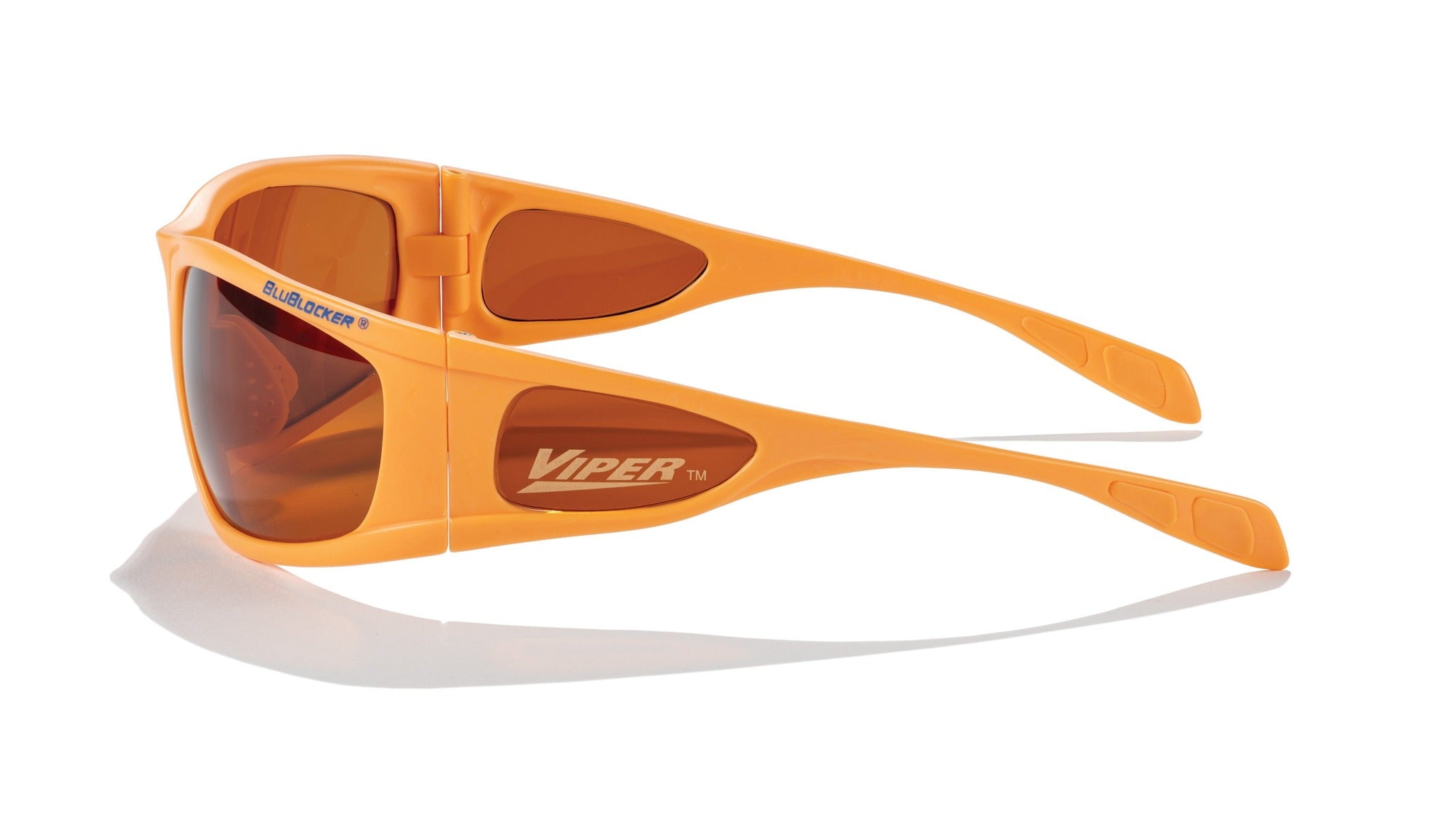 BluBlocker Viper Sunglasses with Orange Frame and Polarized Amber Lens-Safety Glasses USA-5