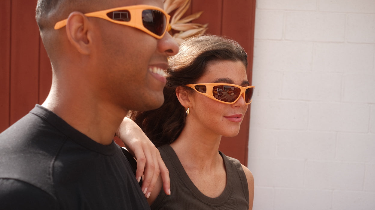 BluBlocker Viper Sunglasses with Orange Frame and Polarized Amber Lens-Safety Glasses USA-6