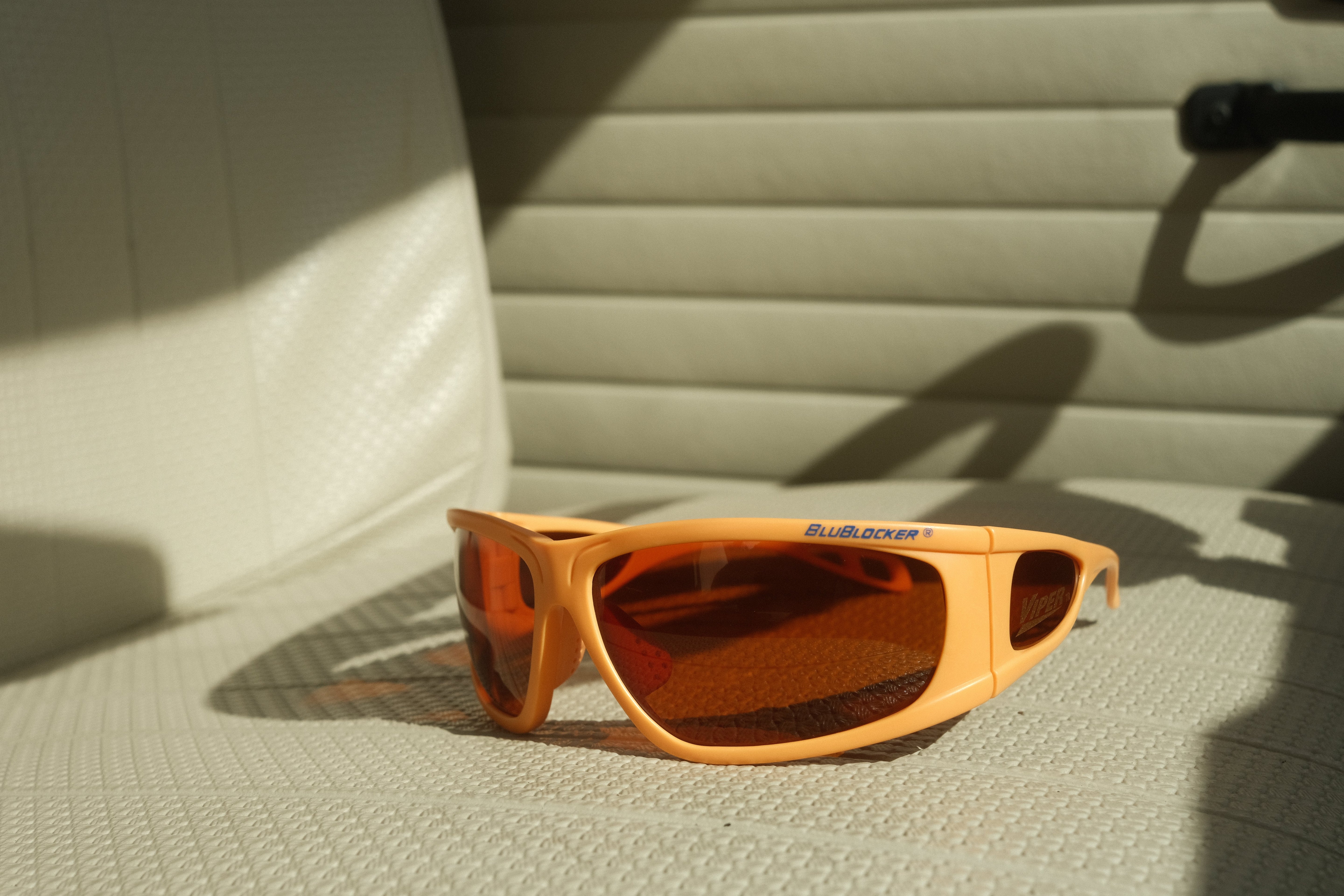 BluBlocker Viper Sunglasses with Orange Frame and Polarized Amber Lens-Safety Glasses USA-7