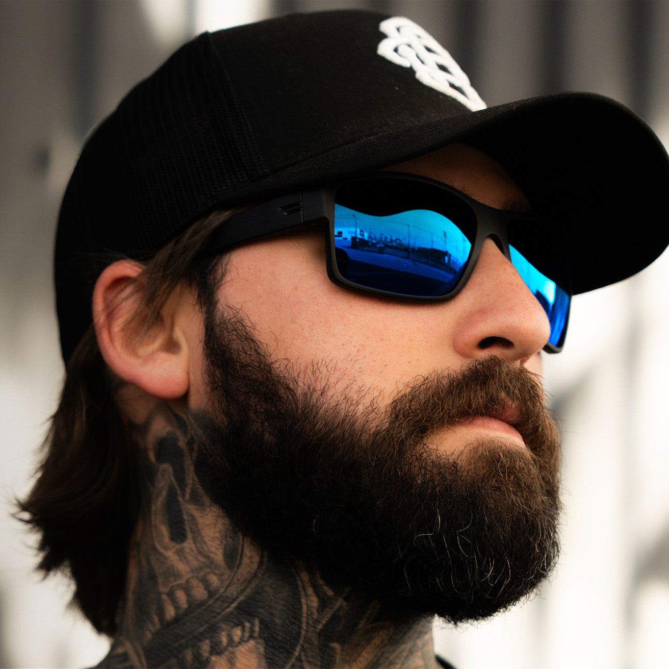 TOROE MOJAVE Blue Mirrored Polarized Sunglasses