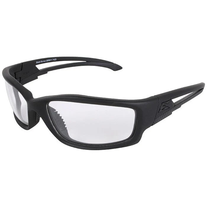 Edge Blade Runner XL Safety Glasses-SBR-XL611-Black Frame - Clear Vapor Shield Lens-Safety Glasses USA-1