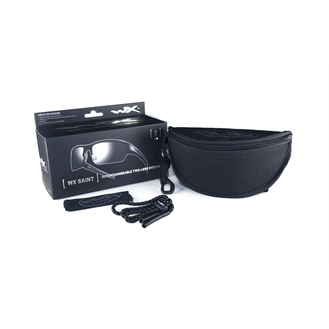 Wiley X Saint CHSAI08 Sunglasses with Matte Black Frame and Smoke Gray Lenses Included Accessories