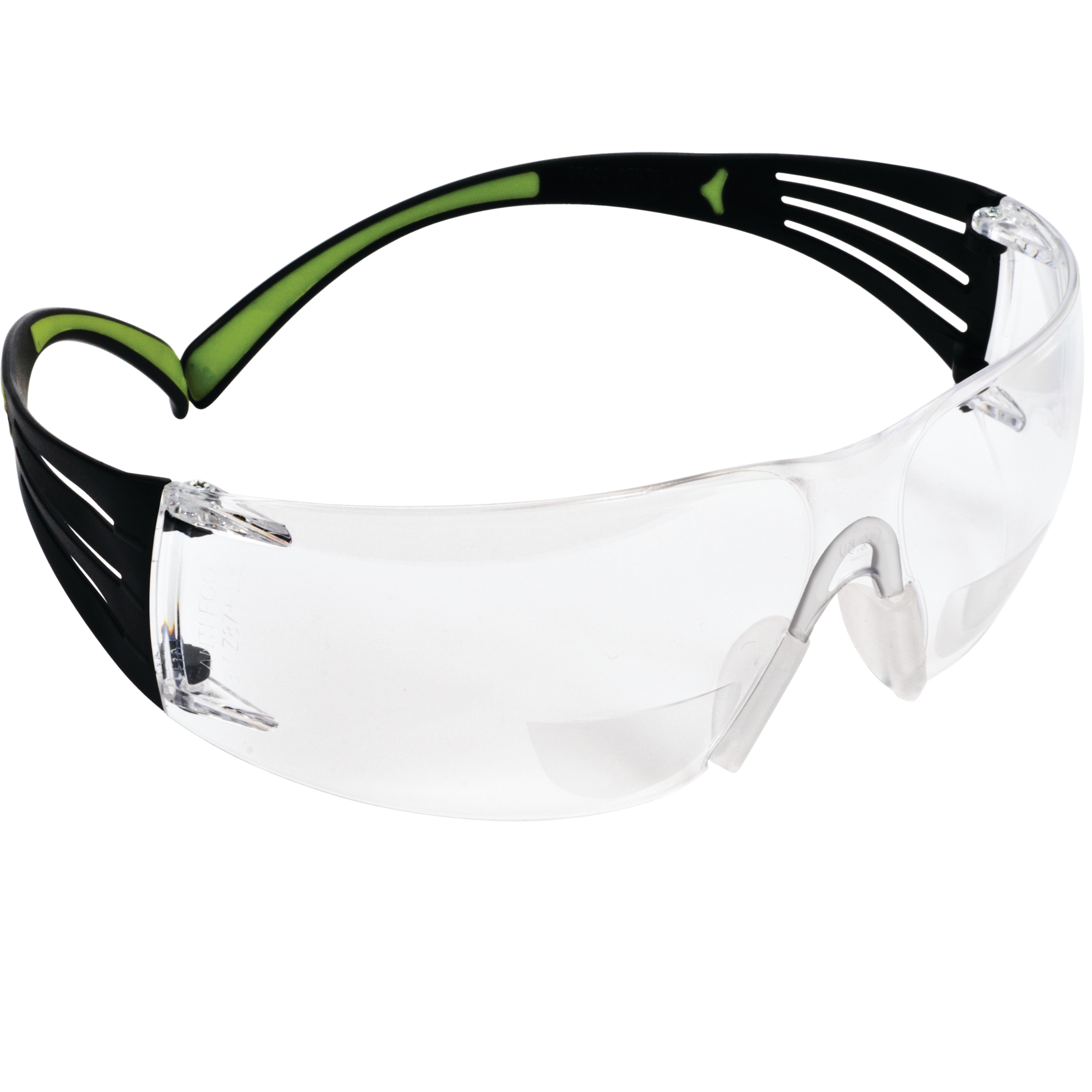 3M SecureFit Bifocal Safety Glasses with Clear Lenses Right Front Temple