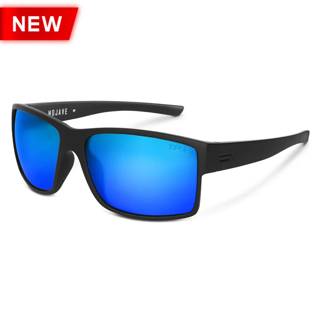 TOROE MOJAVE Blue Mirrored Polarized Sunglasses