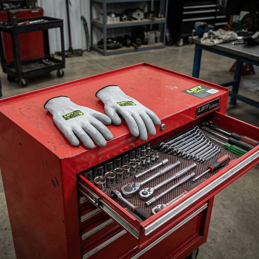 Lift Safety FiberWire A5 Crinkle Latex Gloves