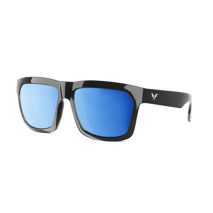 CO Eyewear Hard Money Z87 XL Safety Glasses with Gloss Black Frame-1hmgb-Polarized Blue Mirrored Lenses-Safety Glasses USA-4
