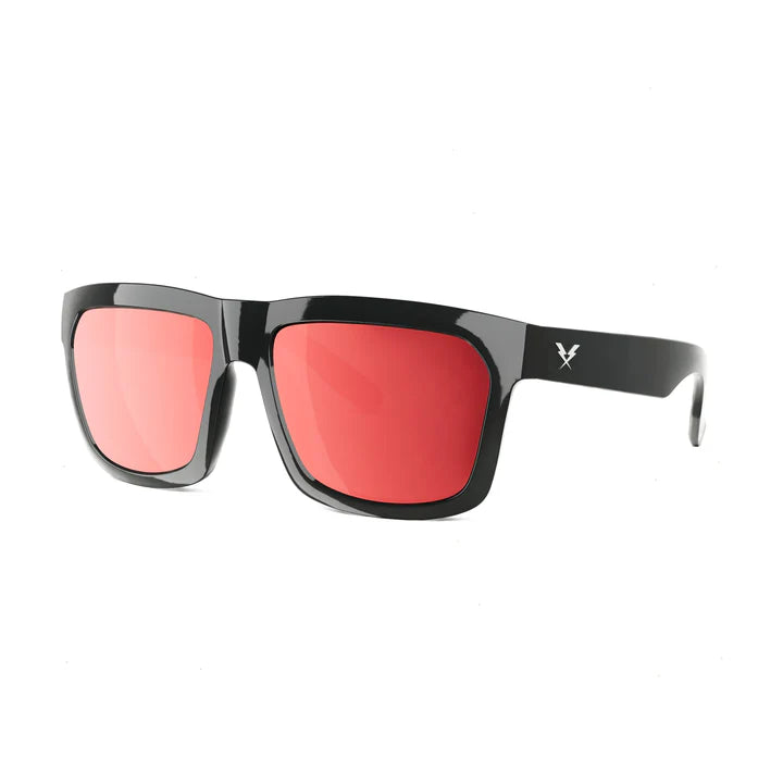 CO Eyewear Hard Money Z87 XL Safety Glasses with Gloss Black Frame-1hmgr-Polarized Red Mirrored Lenses-Safety Glasses USA-3